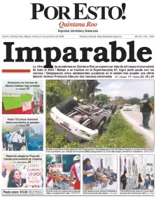 portada edición impresa Cancún 21/11/2025
