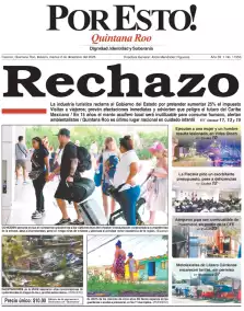portada edición impresa Cancún 02/12/2025