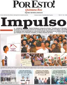portada edición impresa Cancún 30/11/2025