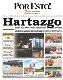 portada edición impresa Chetumal 18/10/2025