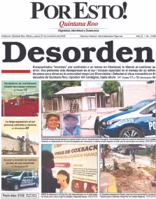 portada edición impresa Chetumal 27/11/2025