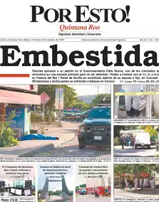 portada edición impresa Cancún 29/10/2025