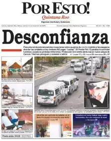 portada edición impresa Cancún 14/11/2025