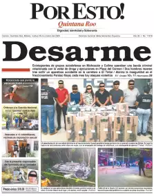 portada edición impresa Cancún 28/10/2025