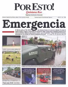 portada edición impresa Chetumal 15/11/2025