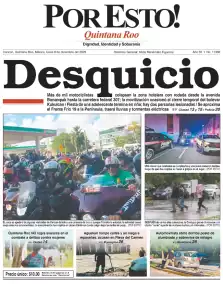 portada edición impresa Cancún 08/12/2025