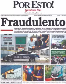 portada edición impresa Chetumal 30/11/2025