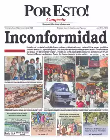 portada edición impresa Campeche 10/11/2025