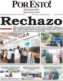portada edición impresa Cancún 24/11/2025