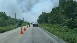 Reportan misterioso incendio en el basurero municipal de Felipe Carrillo Puerto