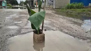 Habitantes solicitan la intervención de autoridades para realizar un desazolve que permita el correcto drenaje de la vía.