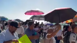 Las marchas de docentes en Playa del Carmen se realizaron para llamar la atención de medios internacionales