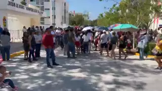 Registran gran afluencia de cancunenses en Paraíso Maya previo a la llegada de la presidenta Claudia Sheinbaum
