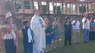 La celebración honra al Santo Cristo de Amor, patrono de la comunidad.