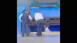 Max Cortazar cayó a una pileta de agua durante el relanzamiento del PAN en la CDMX