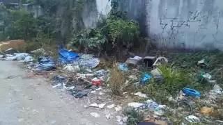 Basurero en predio aledaño se extiende a una escuela primaria, en la región 223 de Cancún