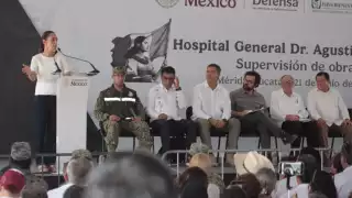 Con el firme compromiso de que la cobertura de salud llegue a todos los yucatecos, la La presidenta de México, doctora Claudia Sheinbaum Pardo, en compañía del gobernador del estado, Joaquín Díaz Mena, oficiaron la supervisión de obra del nuevo Hospital General Agustín O’Horán. Con una inversión de 4 mil 700 millones de pesos, el nosocomio ubicado en el sur de Mérida será en su apertura, agendada para el próximo mes de diciembre, será el más grande del sureste mexicano y de Centroamérica, con más de 300 camas censables y 299 no censables, 82 consultorios y 16 quirófanos que atenderán a más de un millón de habitantes.
