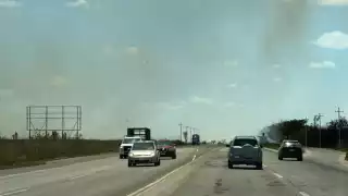 El humo ha cubierto la carretera Mérida-Motul