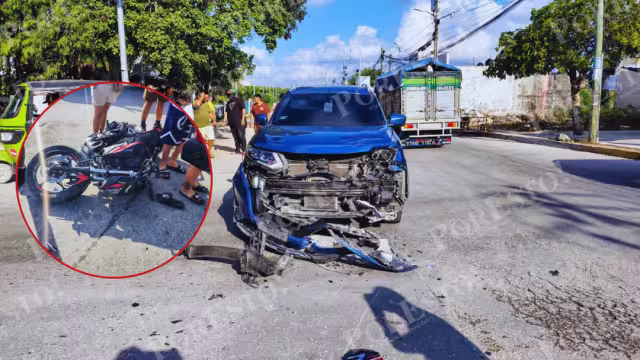 Motociclista termina lesionado tras ser impactado por un vehículo en la ...