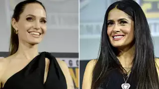 Salma Hayek y Angelina Jolie deslumbraron durante la alfombra roja de la premier de la nueva película de Marvel llamada “Eternals”.