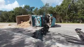 Sucedió en el tramo de la autopista Mérida-Cancún, a las 12 horas de ayer sábado.