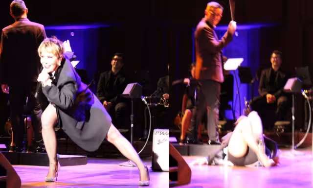 Alejandra Guzmán sufrió un accidente en Washington esta noche, luego de entonar la segunda canción en un concierto