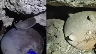 Las vasijas fueron encontradas en buen estado, y fueron llevadas al Centro del INAH en Chetumal