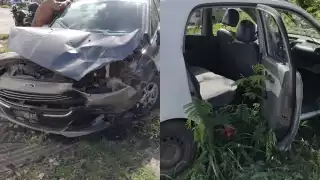 Los vehículos involucrados en el choque ocurrido en Carrillo Puerto fueron llevados al corralón muinicipal