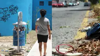 Espacios públicos con grafitis, y basura regada en la calle; Mara Lezama autorizó contratos directos de hasta 6 millones de pesos