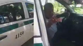 El taxista de Cancún lanzó una grosería a una mujer que le pidió que mostrara el tarifario para corroborar el costo del pasaje que él exigía reiteradamente
