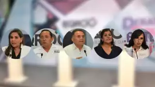 Los cinco candidatos la la gubernatura de Quintana Roo usaron el tiempo del debate para presentar sus propuestas, y algunos para atacarse