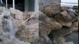 Un video dio a conocer esta contaminación a arelanes y agua de Playa Norte en Isla Mujeres