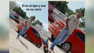 La mujer compartió las imágenes del hombre que la acosaba y perseguía en Chetumal