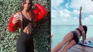 La famosa actriz e influencer Bárbara de Regil indicó que, pese a no tener equipo para hacer ejercicio en el hotel, no se detendría para hacer su rutina diaria