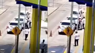 En el video se observa la golpiza que los taxistas propinaron a un joven en Puerto Juárez, perteneciente a Cancún