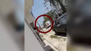 El círculo señala el lugar de la balacera en Alfredo V. BONFIL