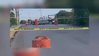 Las autoridades acordonaron la zona donde se reportó la ubicación del cadáver embolsado en Isla Mujeres