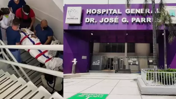 Luego de que el video se hiciese viral, la Secretaría de Salud de Morelos indicó que ya funciona uno de los elevadores del Hospital General de Cuernavaca Luego de que el video se hiciese viral, la Secretaría de Salud de Morelos indicó que ya funciona uno de los elevadores del Hospital General de Cuernavaca
