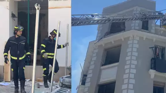 Los bomberos de Madrid laboran para sacar a personas atrapadas dentro del edificio que registró la explosión Los bomberos de Madrid laboran para sacar a personas atrapadas dentro del edificio que registró la explosión