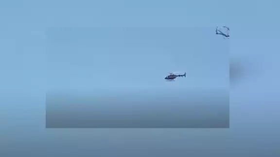 El helicóptero Águila I  voló sobre el recinto