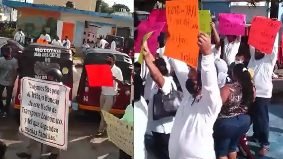 Los mototaxistas exigen al Instituto de Movilidad de Quintana Roo la regularización de sus servicios Los mototaxistas exigen al Instituto de Movilidad de Quintana Roo la regularización de sus servicios
