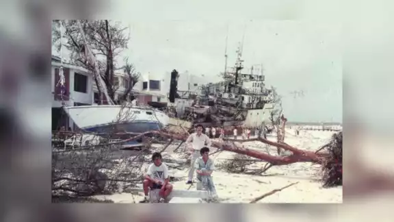 El Huracán Gilberto afectó Cancún durante la madrugada del 14 de septiembre de 1988