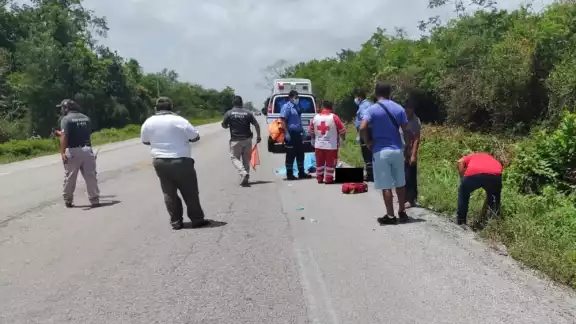 El cuerpo del extranjero fue trasladado al Semefo en Carrillo Puerto para la necropcia y esperar a que sea reclamado por sus familiares El cuerpo del extranjero fue trasladado al Semefo en Carrillo Puerto para la necropcia y esperar a que sea reclamado por sus familiares