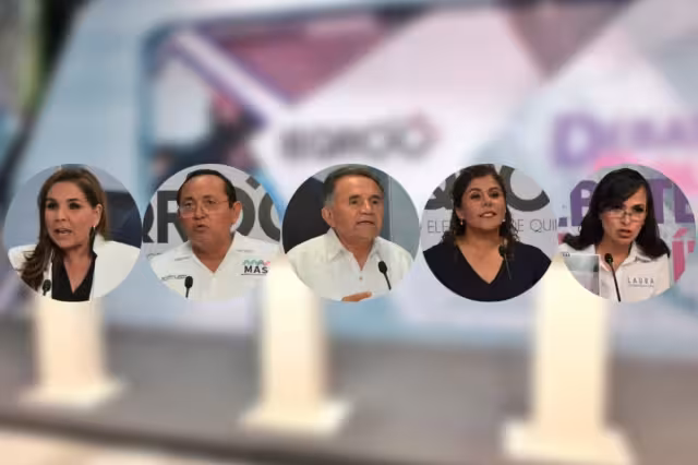 Los cinco candidatos la la gubernatura de Quintana Roo usaron el tiempo del debate para presentar sus propuestas, y algunos para atacarse
