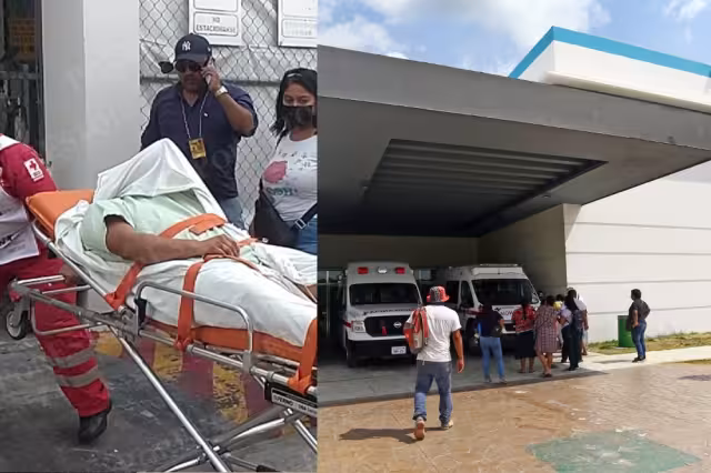 El elemento policiaco baleado en Cancún llegó popr sus propios medios al hospital general de la ciudad tras el hecho