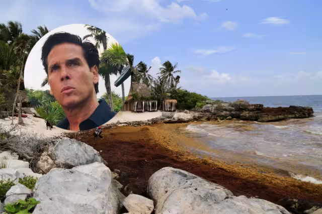 El empresario indicó que empleados de su hotel retiran 10 toneladas de sargazo al día