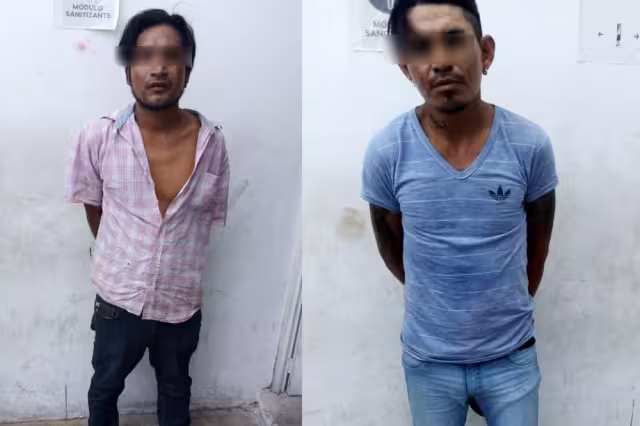 Los detenidos fueron llevados a las instalaciones policiacas