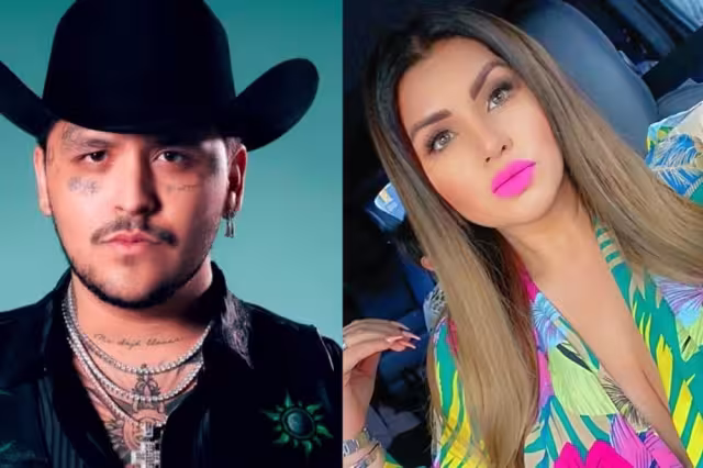 Christian Nodal y Mariana González, la 'Kim Kardashian Mexicana' se fotografiaron junto a Vicente Fernández Jr