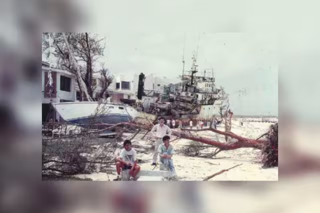 El Huracán Gilberto afectó Cancún durante la madrugada del 14 de septiembre de 1988
