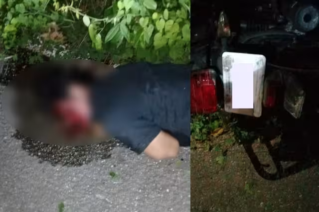 El motociclista fue trasladado de urgencia a un hospital en Bacalar tras derrapar su motocicleta en vía corta de Chetumal a Mérida